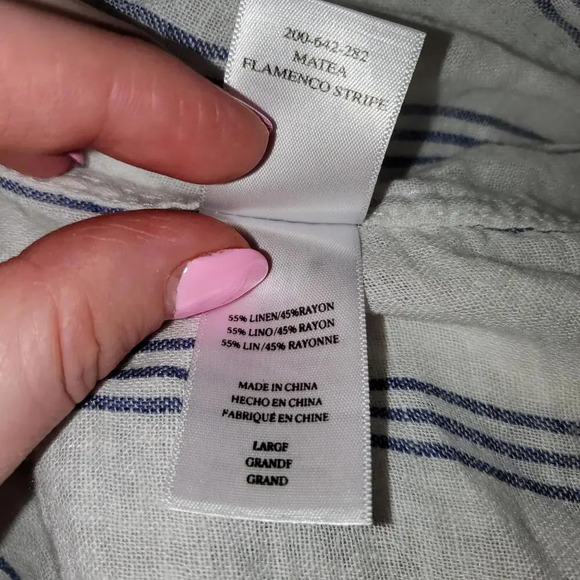 RAILS Matea Flamenco Striped Lace-Up Long-Sleeve Top Size Large NWOT - Picture 5 of 15